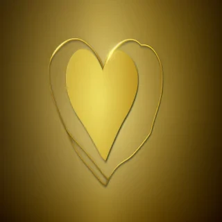 gold heart wallpaper