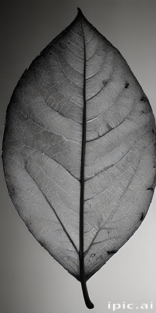 A Detailed Close-Up of a Delicate Leaf Showcasing Its Intricate Vein ...