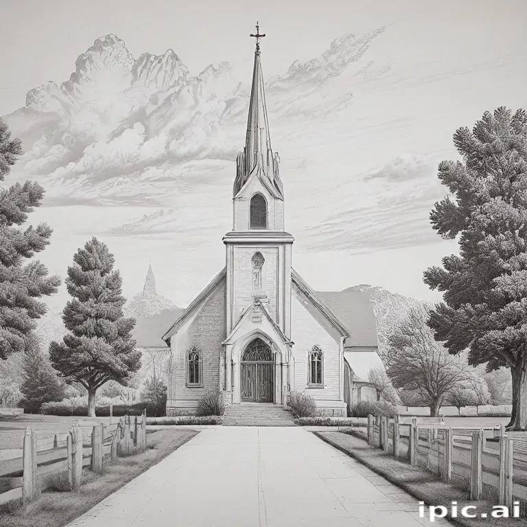 church drawing