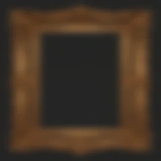rectangle golden frame png