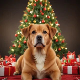 christmas dog background
