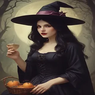 vintage witch art
