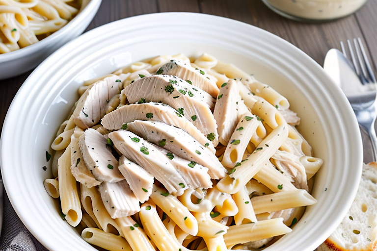 crock pot chicken alfredo with jar sauce