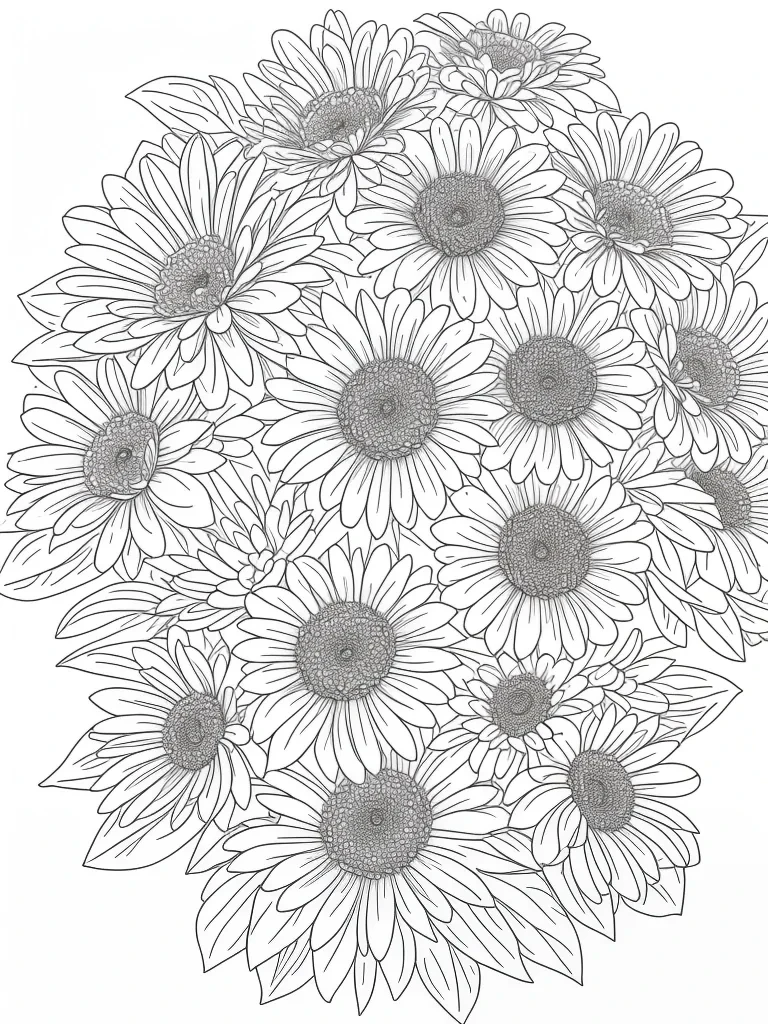 floral line art