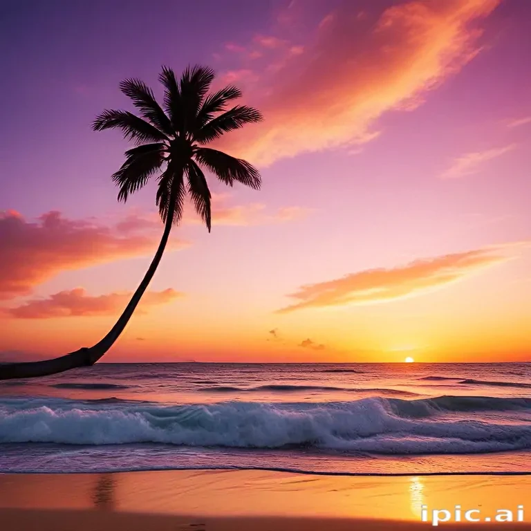 sunset on the beach backgrounds