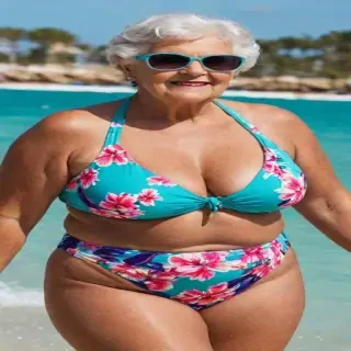 bbw granny bikini