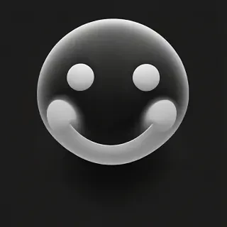 white smiley face black background