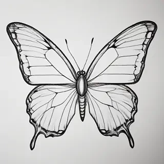 butterfly drawing outline