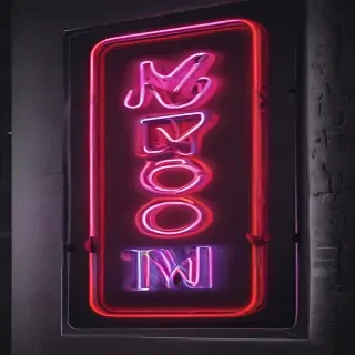 neon sign mockup