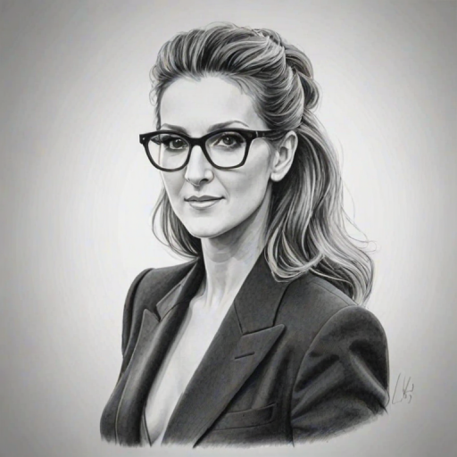 Enchanting Celine Dion, pencil sketch, portrait of Alluring woman 1939s in glasses, hair style beatnik, outline, clear lines, fine lines, 8k