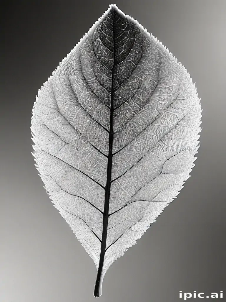 leaf white and black