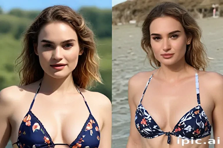 lily james bikini pics