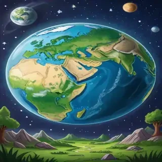 cartoon picture of planet earth