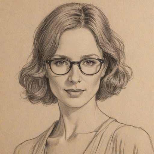 Graceful Shawnee Smith, pencil sketch, portrait of Attractive woman 1926s in glasses, hair style beatnik, outline, clear lines, fine lines, 8k