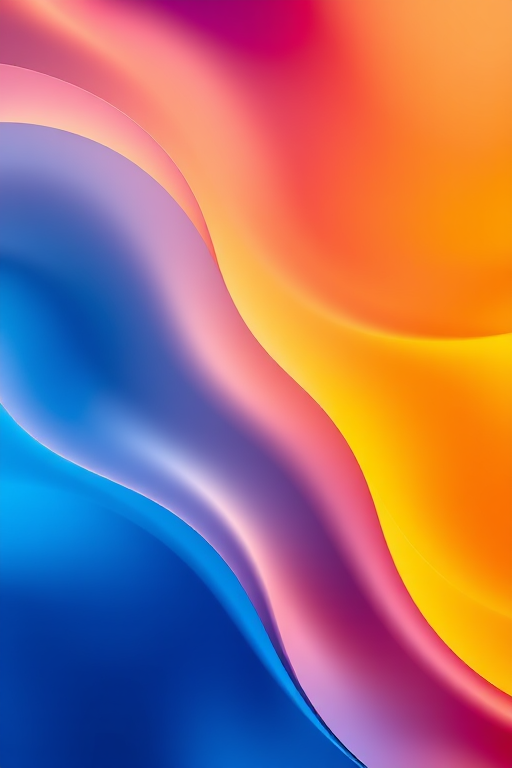 High-resolution abstract background of flowing colorful waves in gradient hues from blue to yellow, captured with a DSLR camera, 50mm lens, f/8 aperture, 1/125 sec shutter speed, ISO 100, top-down view, emphasizing vibrant colors and smooth curves.