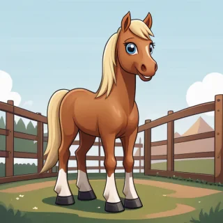 pictures of a cartoon horse