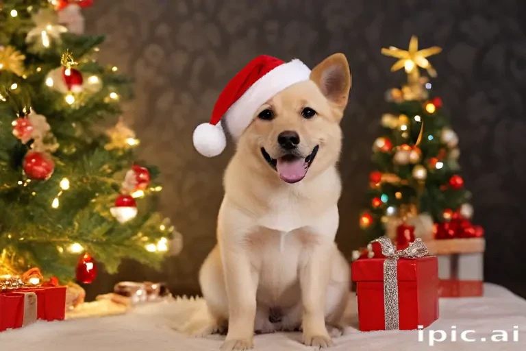christmas dog wallpaper