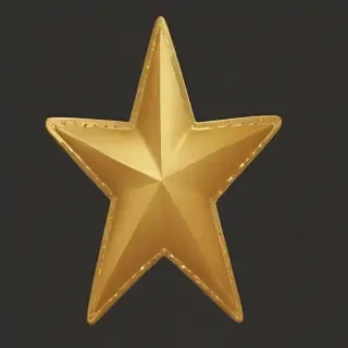 gold star sticker png