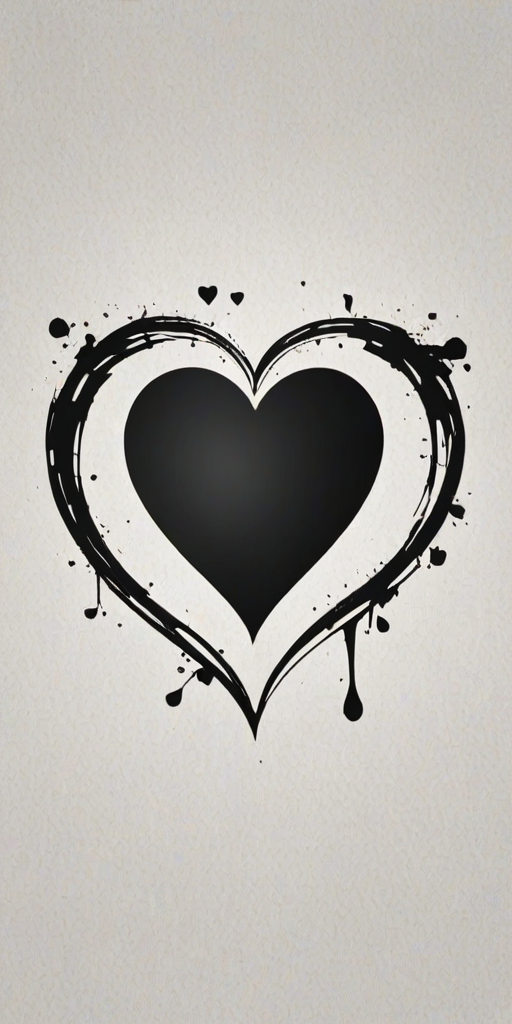wallpaper black heart