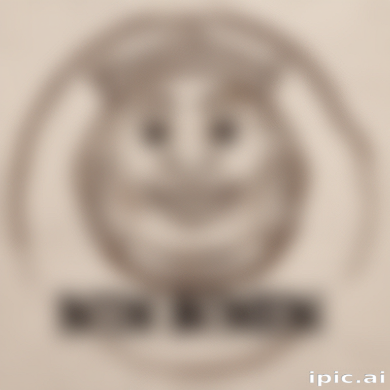 Playful Cartoon Character with a Big Smile and Cheerful Expression