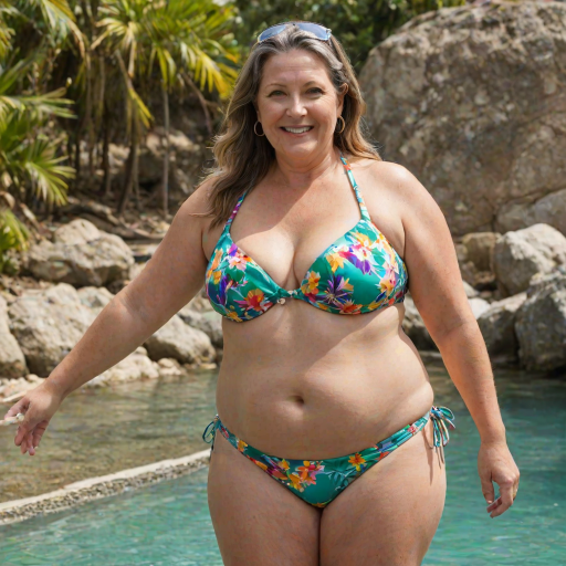 mature chubby bikini