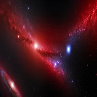 red galaxy background