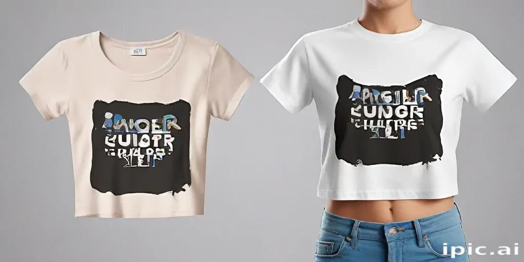 crop top shirt mockup