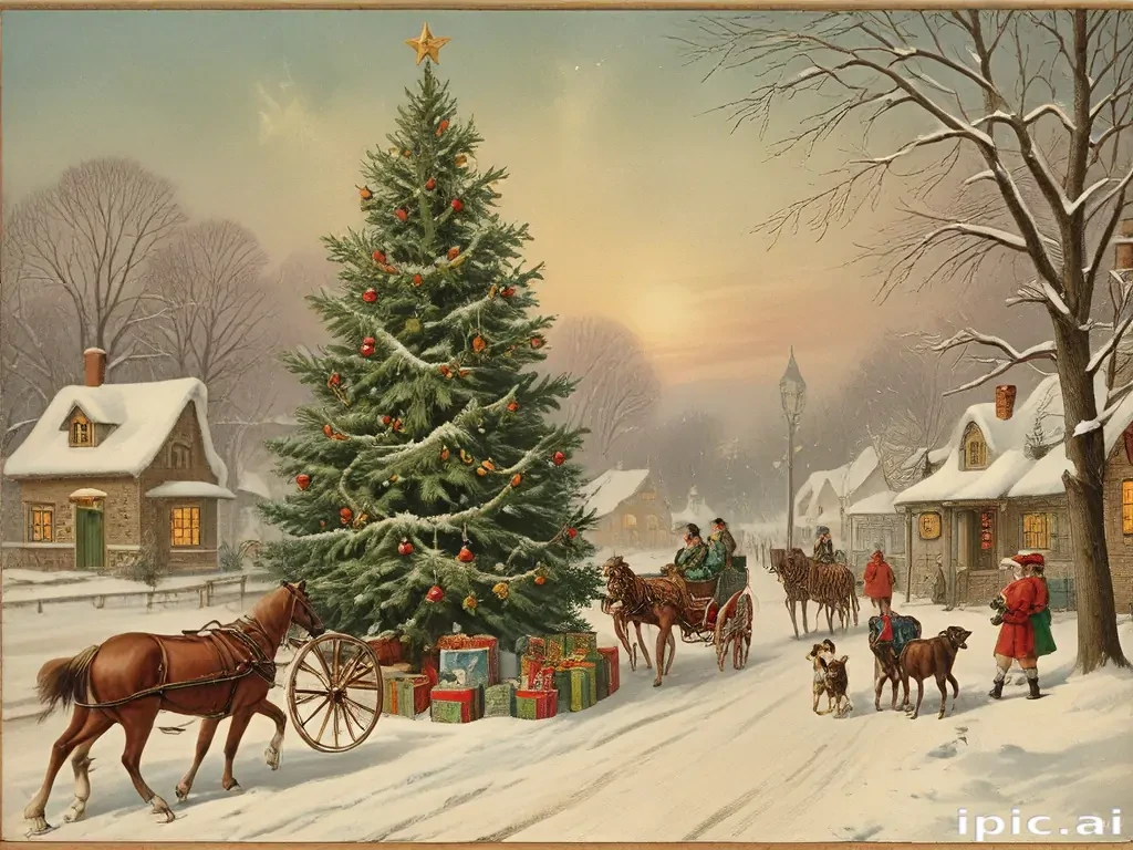 vintage merry christmas image