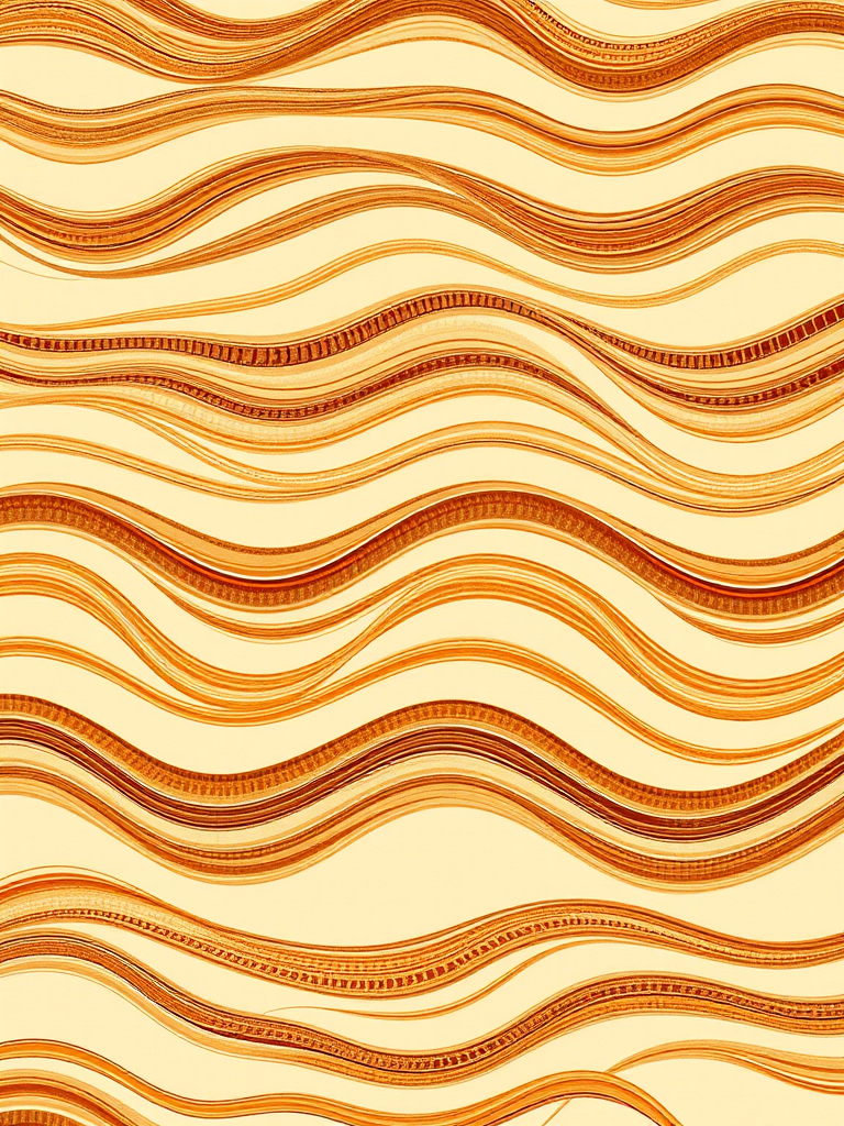 abstract pattern of wavy brown lines on a cream background, high resolution, macro lens, f/2.8 aperture, ISO 100, 50mm lens, natural light, top-down view