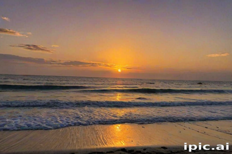 sun set on beach
