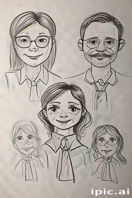 drawings of family