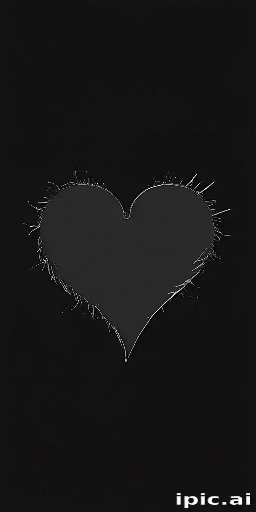 aesthetic black heart wallpaper