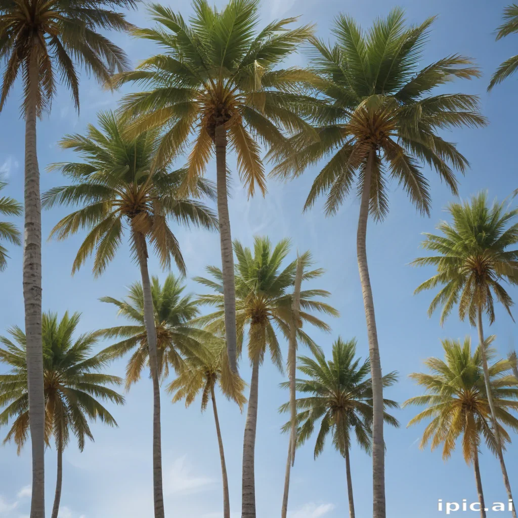 transparent palm trees