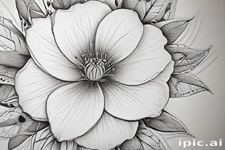 flower line work