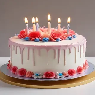 transparent birthday cake