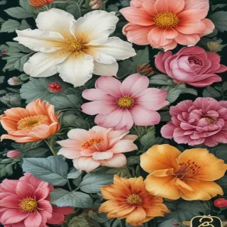 drawings of flowers in color