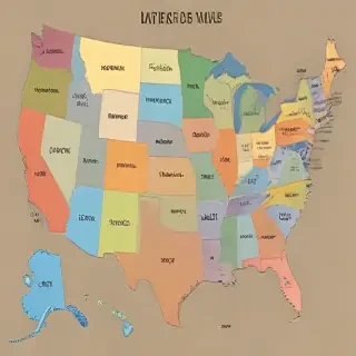 usa map with states