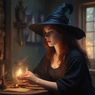 vintage witch art