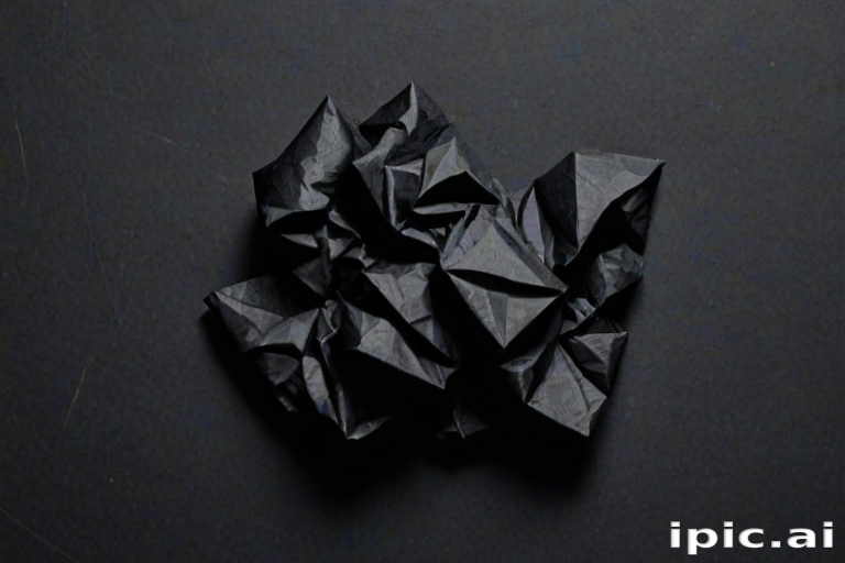 crumpled black paper