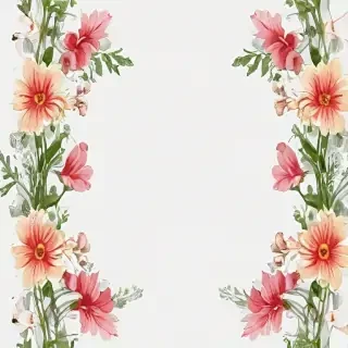 transparent flower border