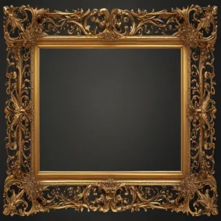 golden frame png transparent