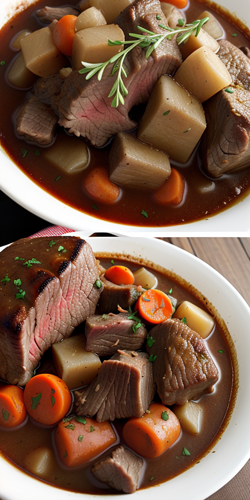 difference between pot roast and beef stew