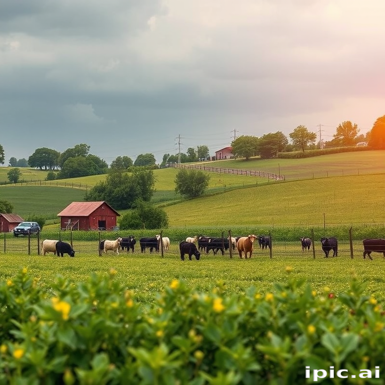 background of a farm