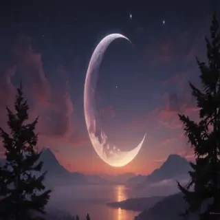 aesthetic crescent moon