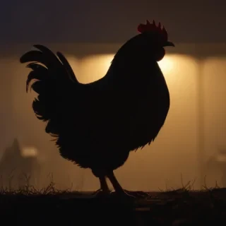 silhouette of a chicken