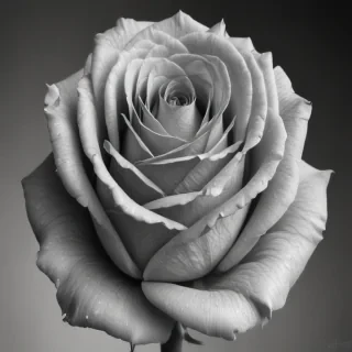 rose drawing black and white