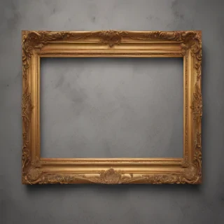 rectangle golden frame png