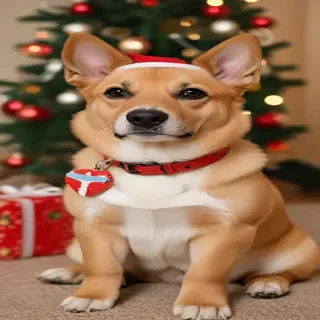 pictures of dogs christmas