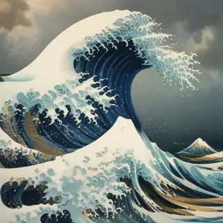 great wave wallpaper