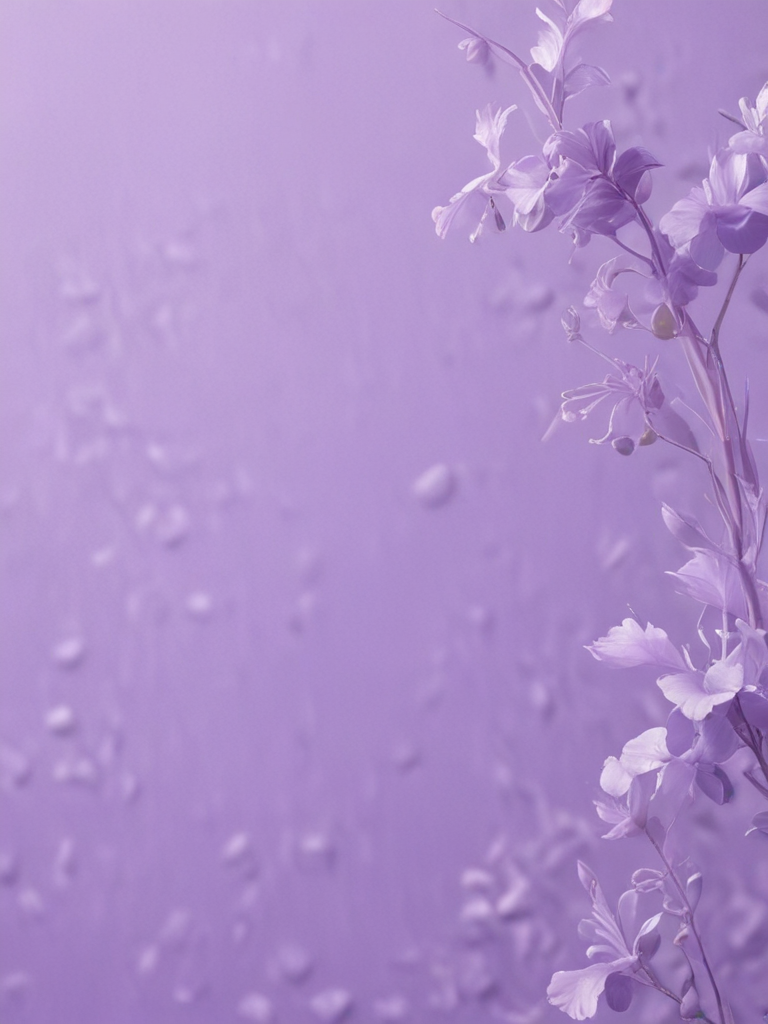Delicate Purple Flowers Against a Soft, Dreamy Lavender Background with ...